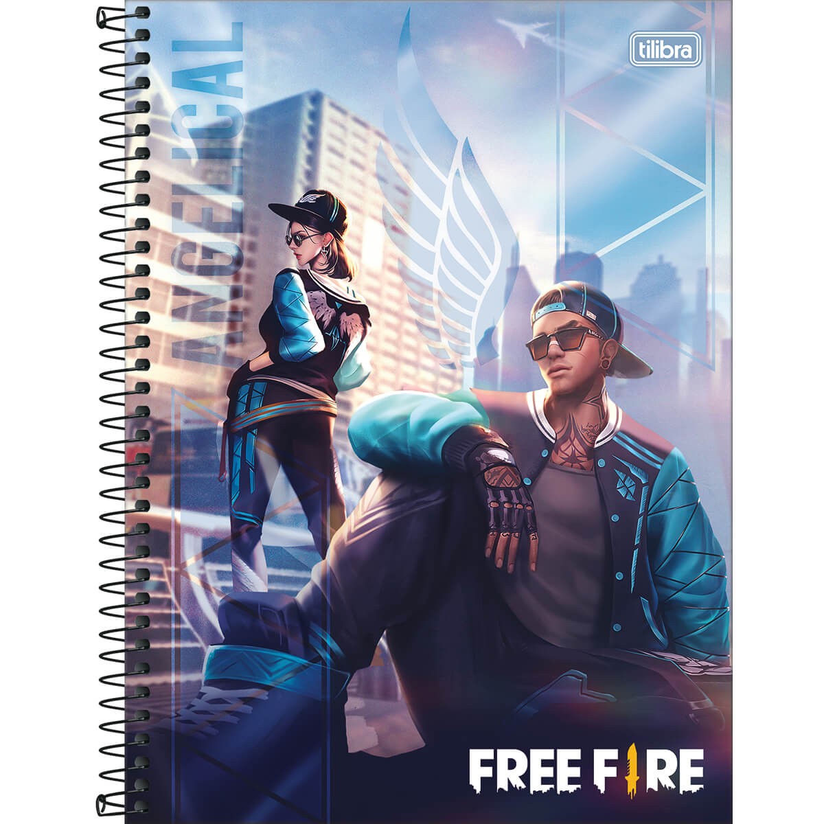 Caderno Espiral Tilibra Capa Dura Universitário Free Fire 80 Folhas 1x1 Sortido