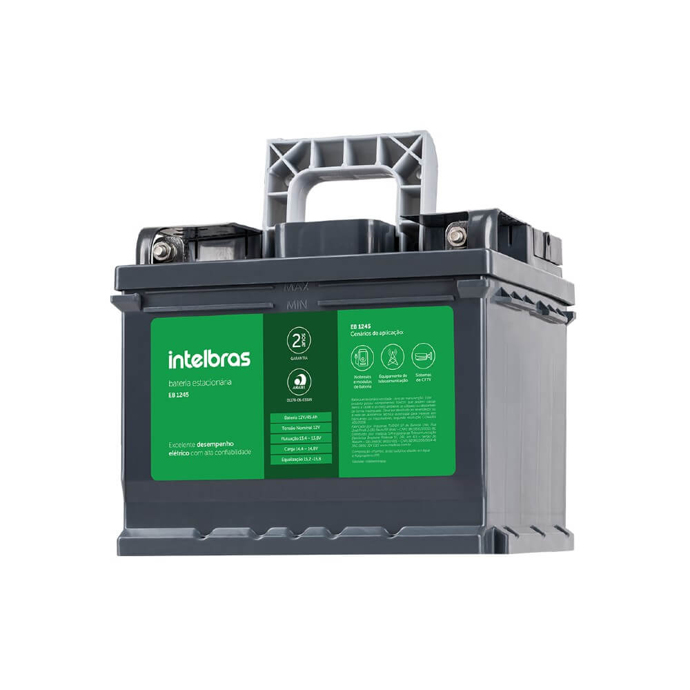Bateria Estacionária de Chumbo-Ácido 12V EB 1245 Intelbras