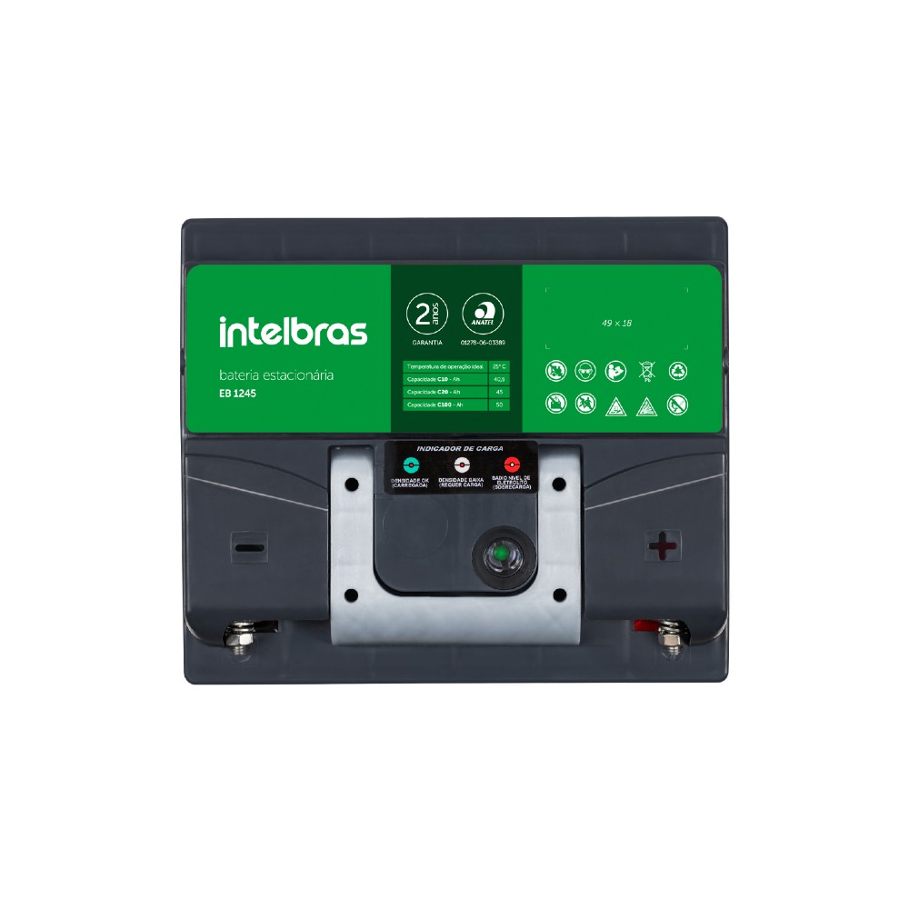 Bateria Estacionária de Chumbo-Ácido 12V EB 1245 Intelbras