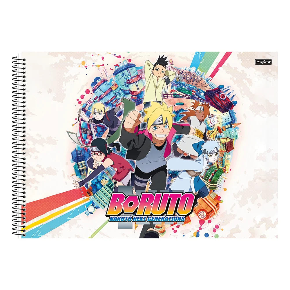 Caderno Cartografia São Domingos Boruto 60 Folhas Espiral Sortido