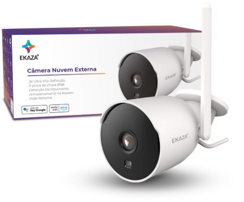 Câmera Wi-Fi Full HD Externa Inteligente Ekaza EKJST2233