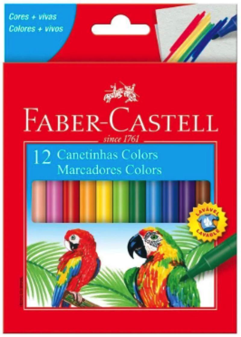 Caneta Hidrocor Faber Castell 12 Cores