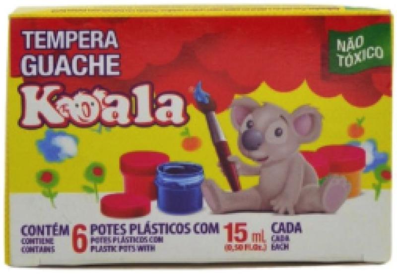 Tinta Guache 6 Cores 15ml Koala 4001