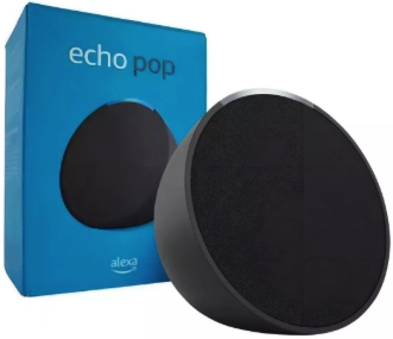 Alexa Echo Pop Smart Amazon Speaker Som Envolvente Preto
