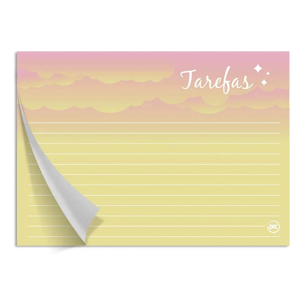 Bloco de Notas DAC Pautado Tarefas com 30 Folhas