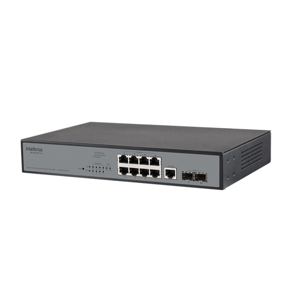 Switch Gerenciável 8 Portas Gigabit Ethernet SG 1002 MR Intelbras