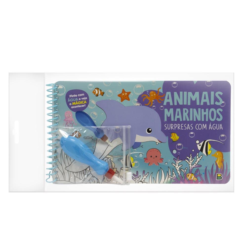 Livro Todolivro Animais Marinhos Surpresas com Água para Molhar e se Divertir