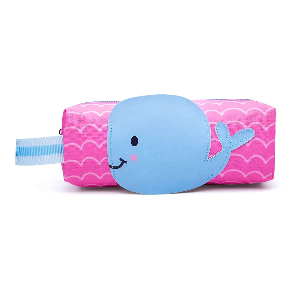 Estojo Escolar Leo e Leo Tubo Médio Fundo Do Mar Rosa