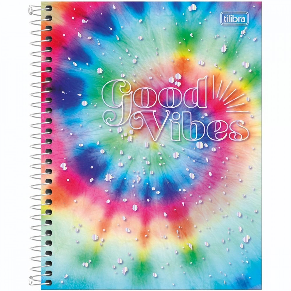 Caderno Universitário Tilibra Good Vibes Espiral Capa Dura 80 Folhas 1 Matérias Sortido