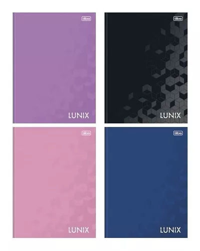 Caderno Universitário Tilibra Lunix Pauta Larga Brochura Capa Dura 80 Folhas Unidade Sortido