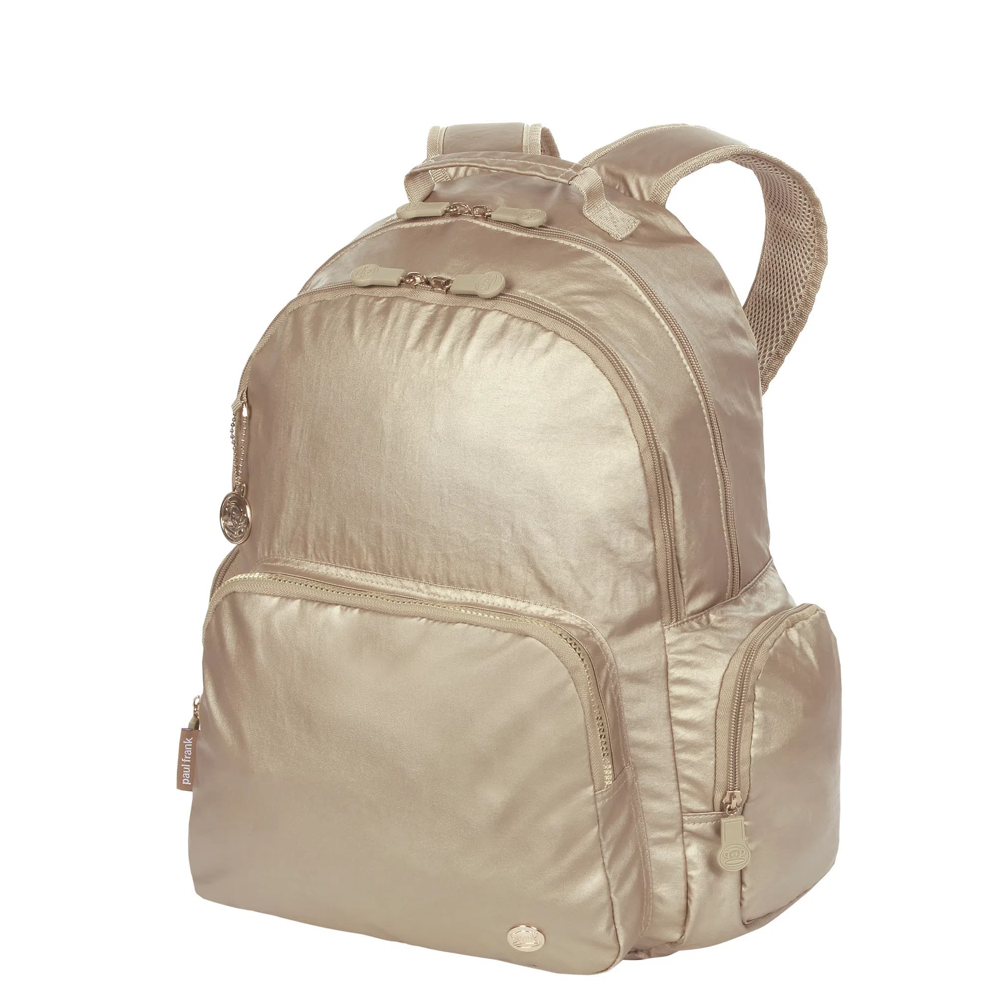 Mochila de Costa Sestini Paul Frank Grande com 2 Compartimentos Light Gold