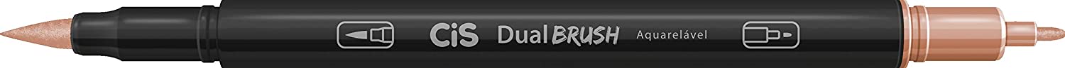 Caneta Brush CIS Dual Tonalidade de Pele Estojo com 06 Cores
