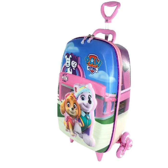 Mochila com Rodas Infantil Diplomata Patrulha Canina Rodinha Tripla Grande