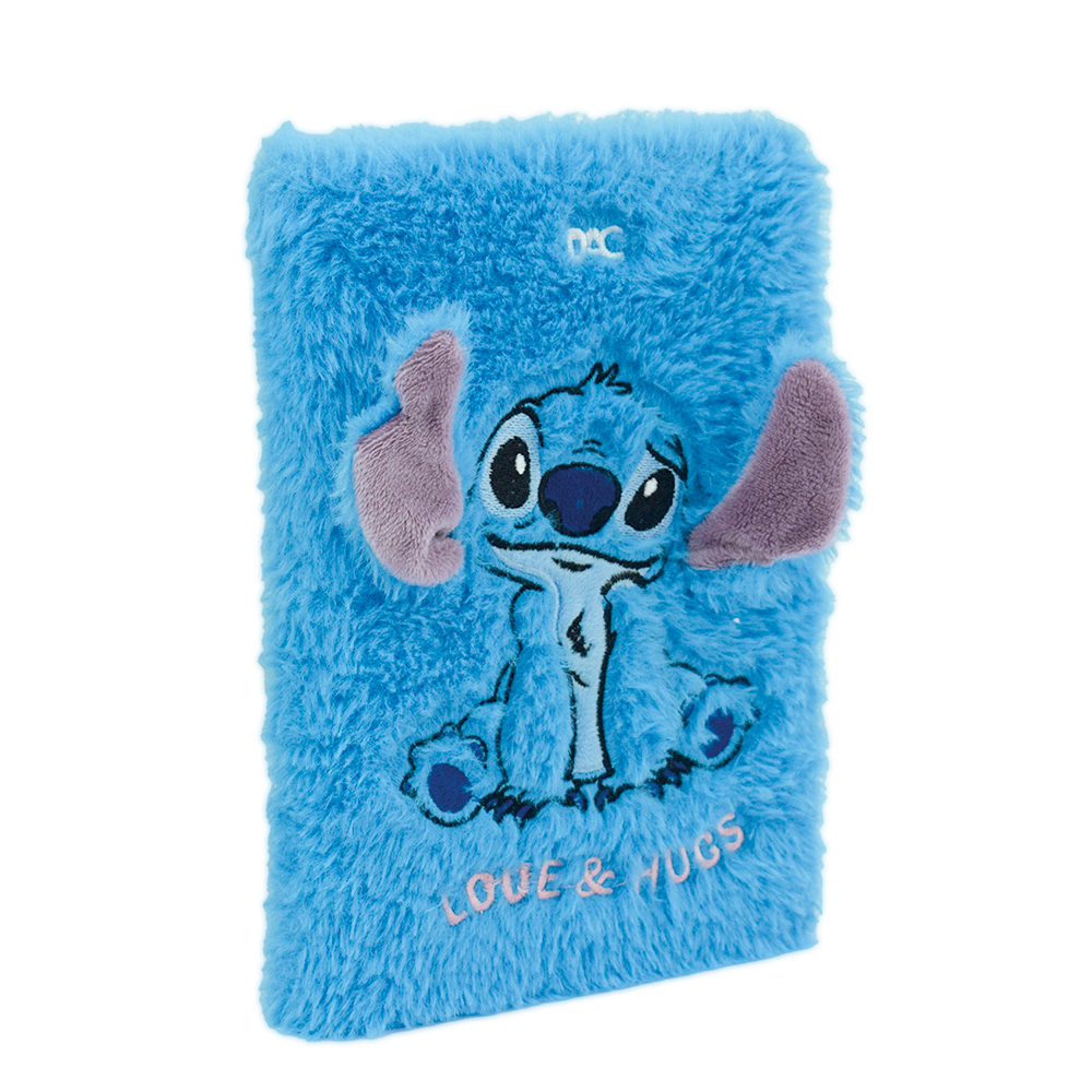 Caderno de Anotações DAC Stitch Fluffy Pelúcia Médio