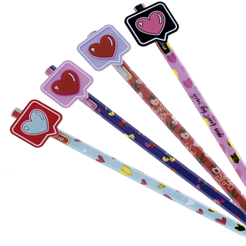 Lápis Preto Molin Top Heart Love Coração Unidade Sortido