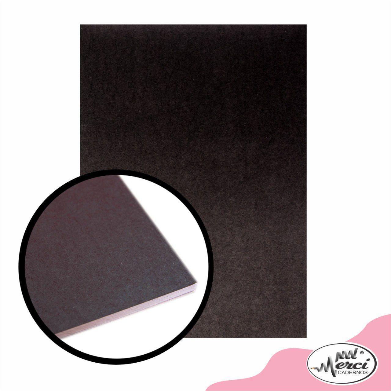 Bloco de Lettering Merci A4 Black 180 Gramas com 20 Folhas