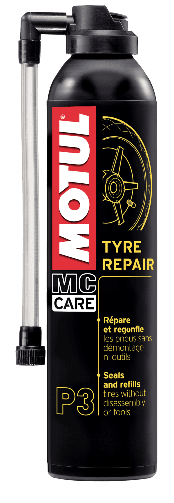 Reparador Pneu Furado de Moto MOTUL MC CARE P3 TYRE REPAIR 300ml 102990