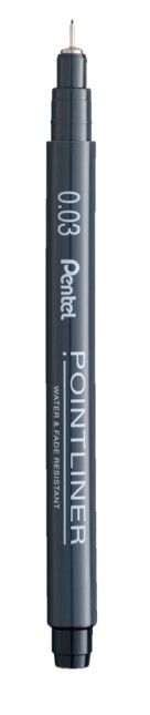 Caneta Nanquim Pentel Pointliner 0.03mm Preto