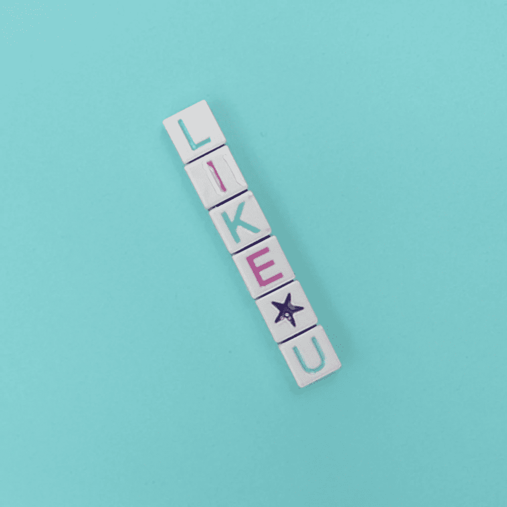 Letra para Caderno Inteligente Likeu Love Grey Letras do Alfabeto Brasileiro