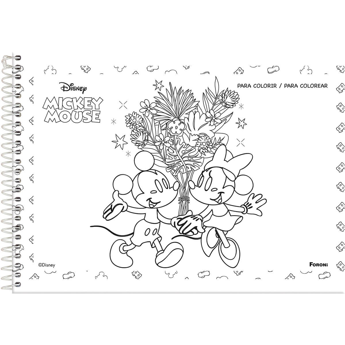 Caderno Cartografia Foroni Mickey Mouse 80 Folhas Sortido