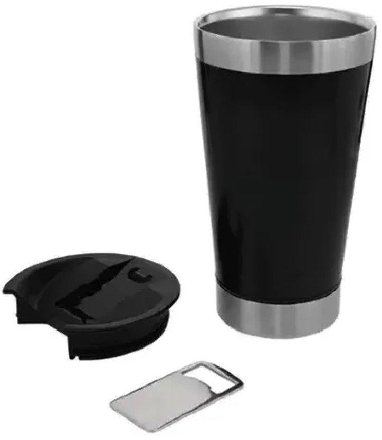 Copo Térmico 473 ml Aço Inox Com Tampa e Abridor Preto