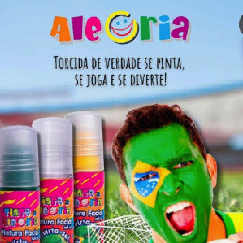 Tinta Pintura Facial Corporal Roll On 6ml Tinta da Alegria Brincadeira Carnaval Verde