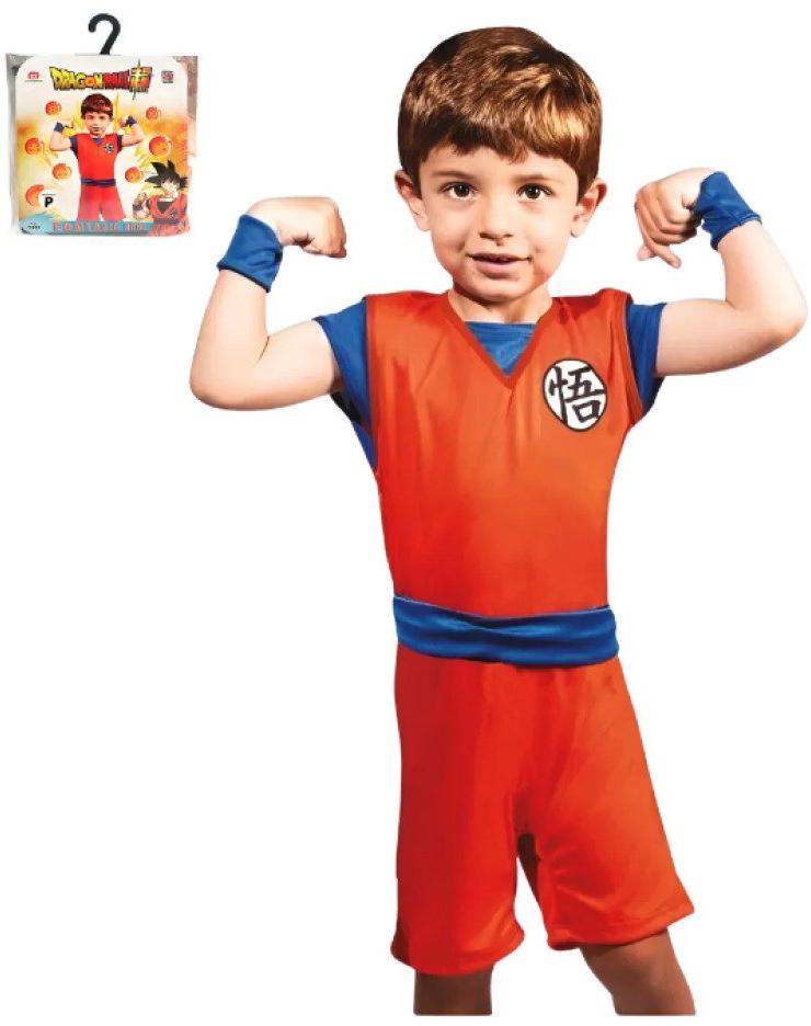 Fantasia Infantil Anime Mangá Dragon Ball Goku Tam P Super Magia com Munhequeira