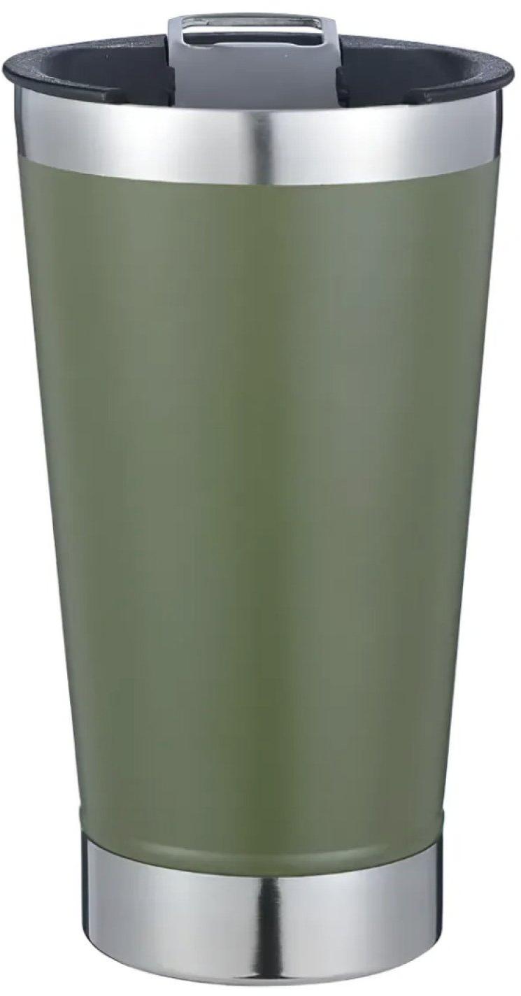 Copo Térmico 473 ml Aço Inox Com Tampa e Abridor Verde