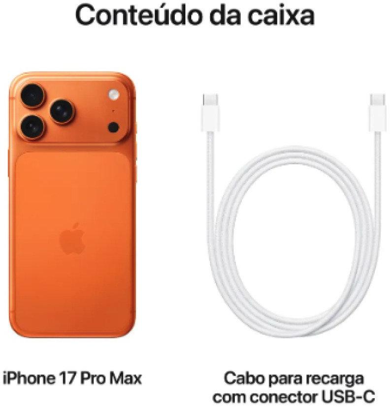 Apple iPhone 17 Pro Max 256 GB Laranja Cósmico 5G