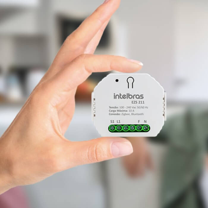 Mini Controlador Inteligente Interruptor ZIGBEE 1 Carga EZS 211 Intelbras