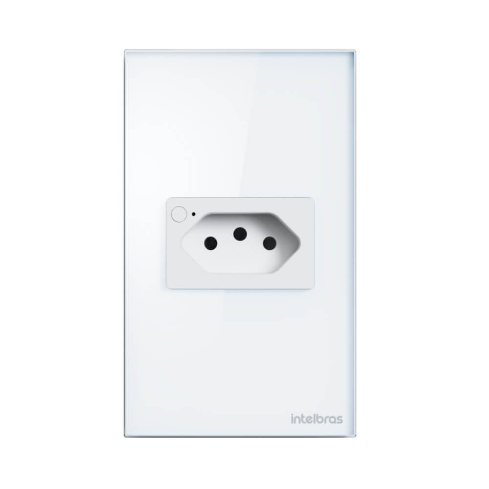 Tomada Simples 10A IZY Smart Wi Fi ETS 1001 Branco Intelbras