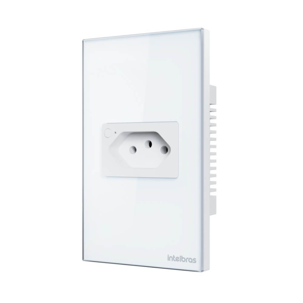 Tomada Simples 10A IZY Smart Wi Fi ETS 1001 Branco Intelbras