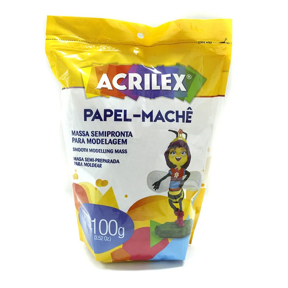 Papel Mache Acrilex 100 Gramas
