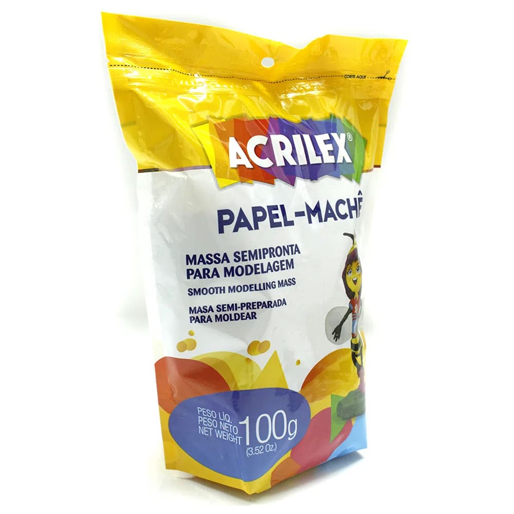 Papel Mache Acrilex 100 Gramas