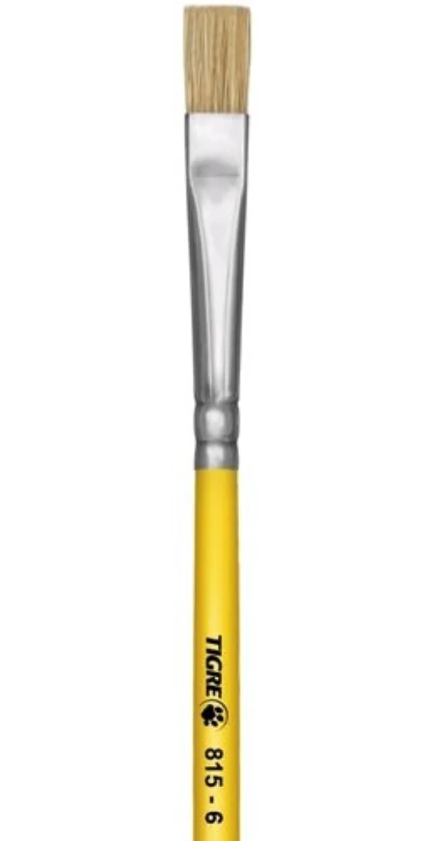 Pincel Chato Tigre 815 NR 06 Longo