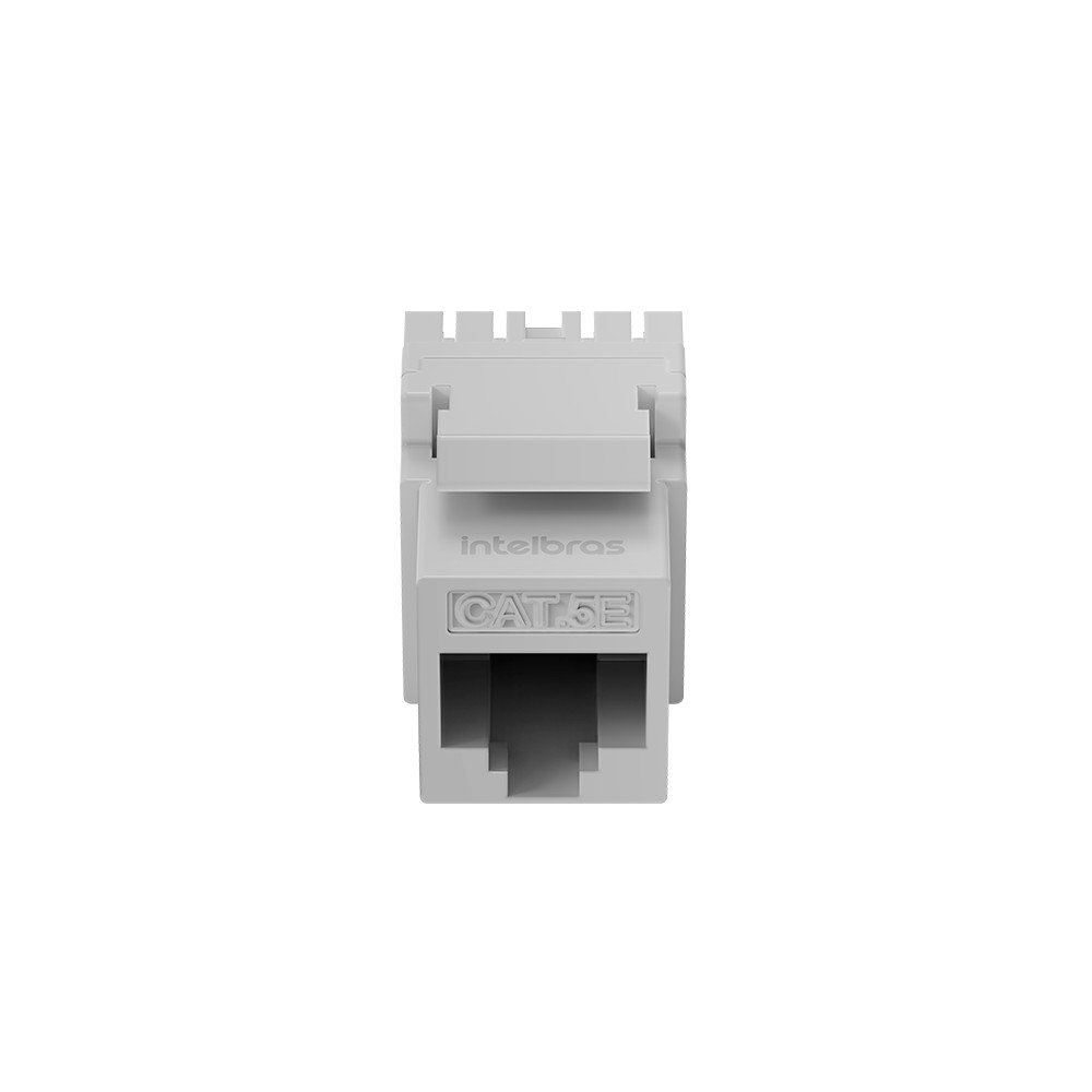 Conector RJ45 Fêmea 180° Cat5e Keystone Jack Intelbras