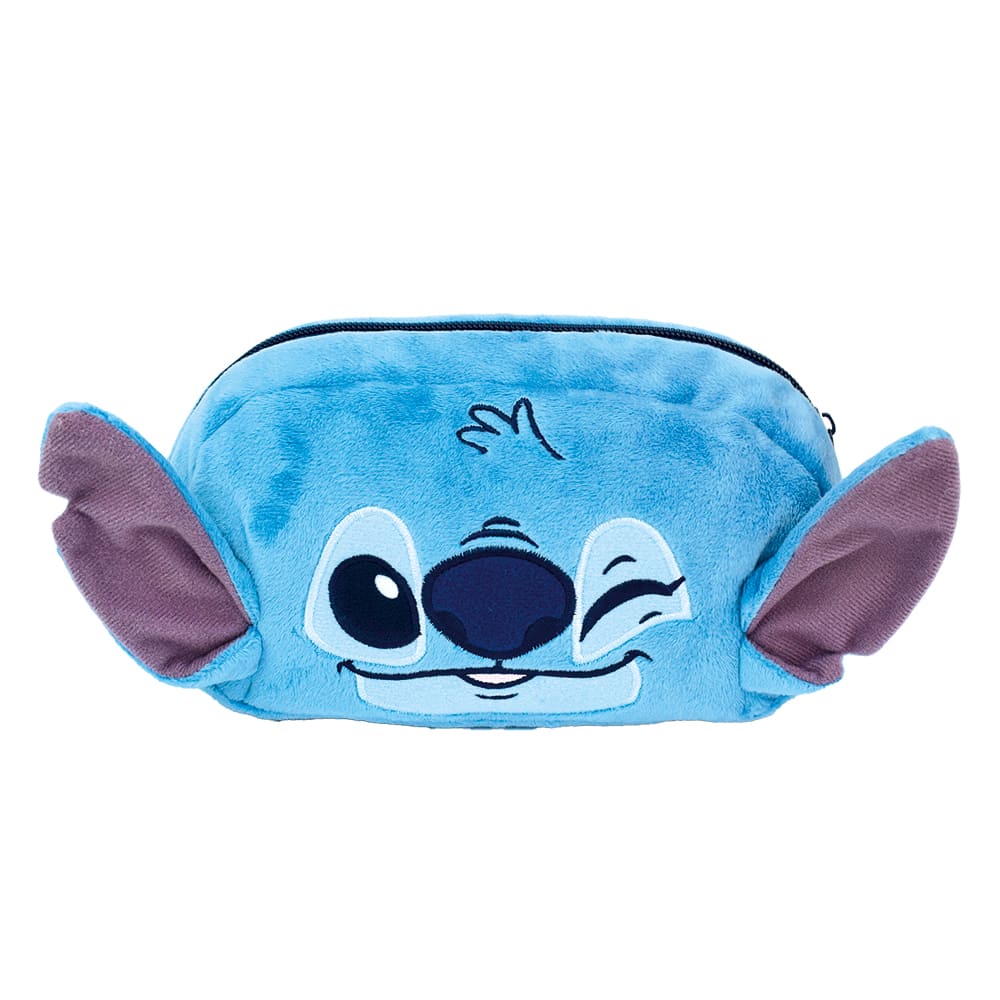 Estojo DAC STITCH Fluffy Pelúcia Médio Azul