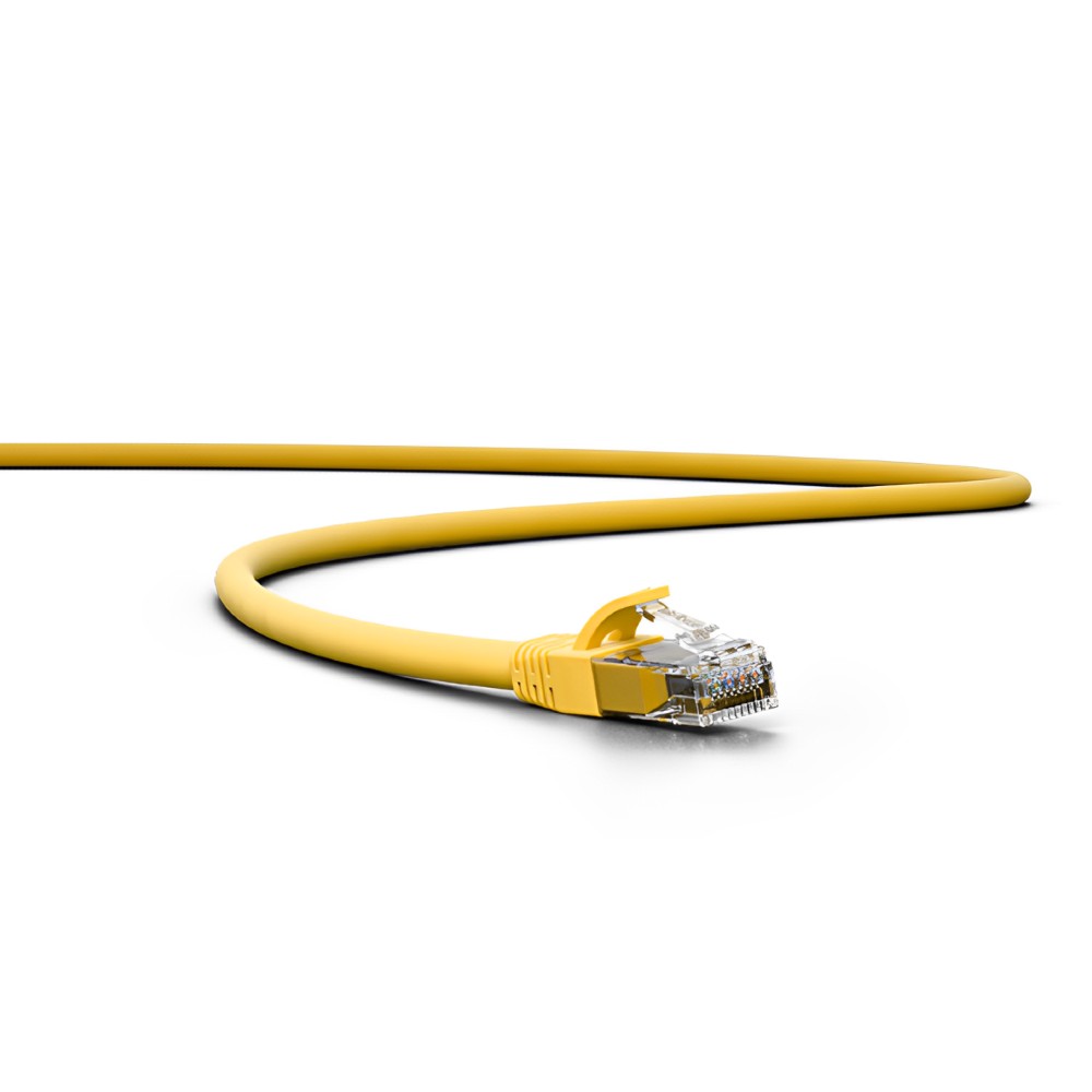 Patch Cord Impact Giga U/UTP 4P Cat6 Amarelo 1,5m LSZH Intelbras