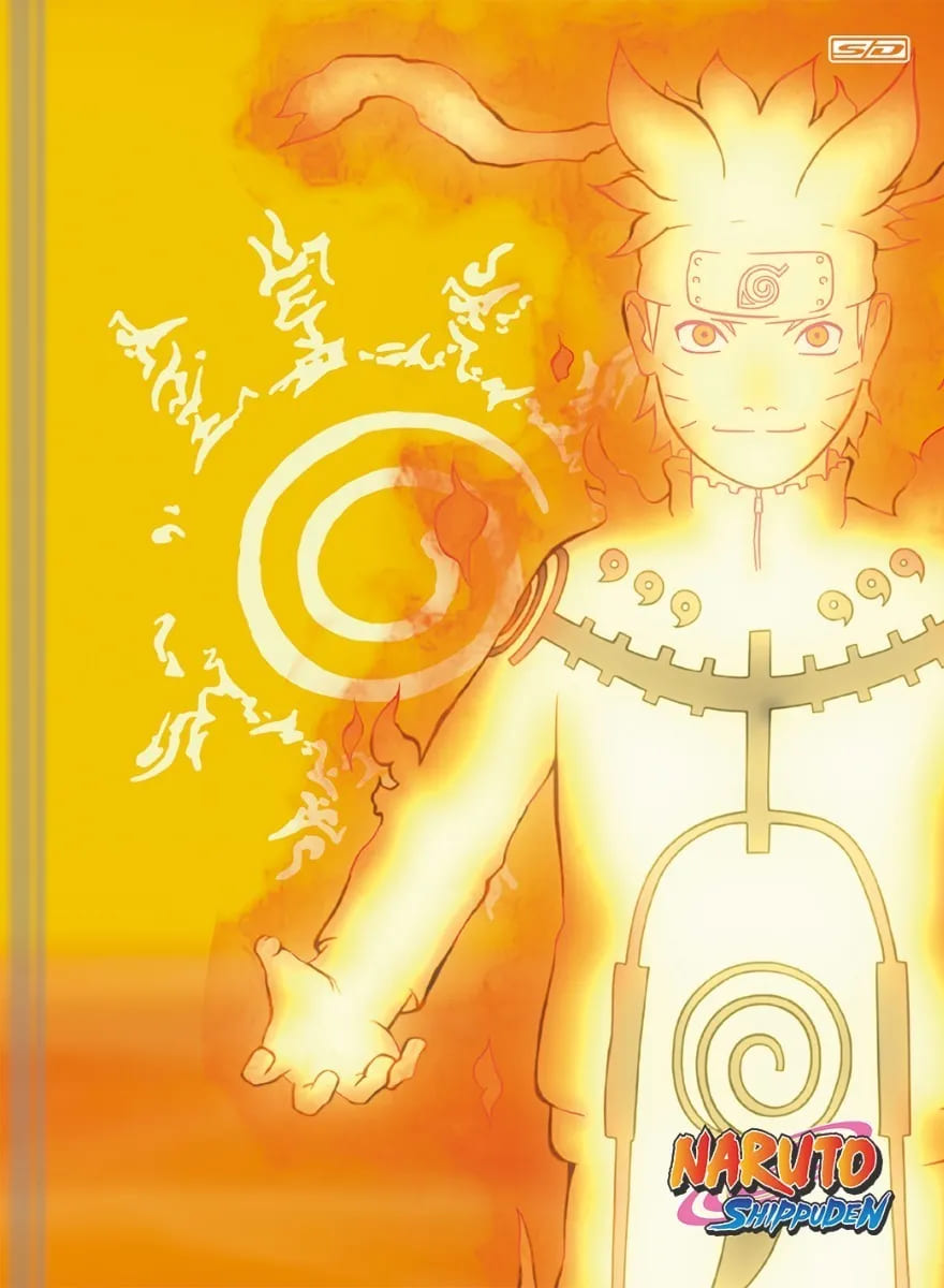 Caderno Brochura São Domingos Naruto Capa Dura Costurado Grande 80 Folhas Sortido