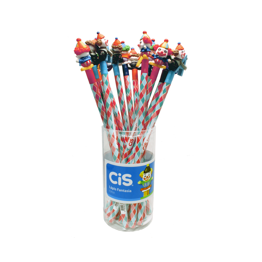 Lápis Preto CIS HB Fantasia Circo Unidade Sortido
