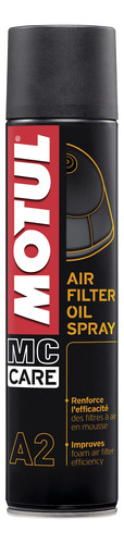 Óleo Para Filtro de Espuma MOTUL MC CARE A2 AIR FILTER OIL SPRAY 400ml 102986