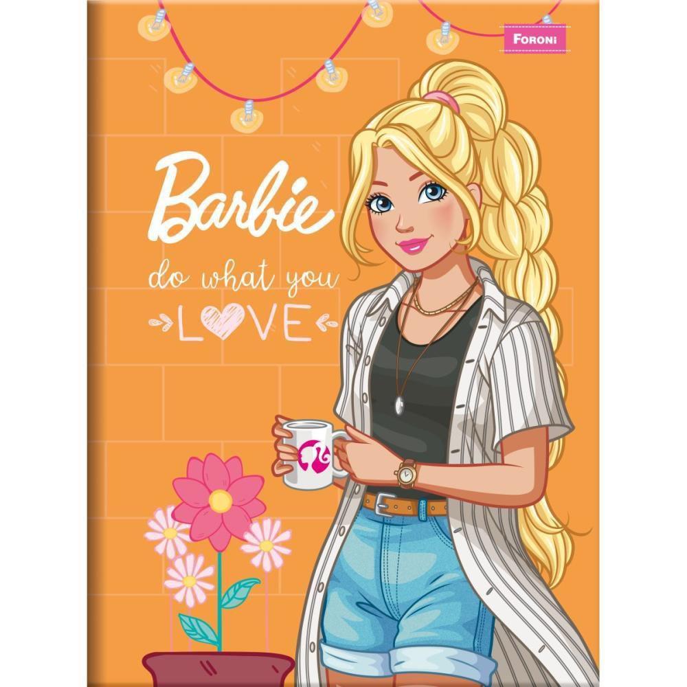 Caderno Brochura Foroni Barbie Capa Dura 80 Folhas Sortido