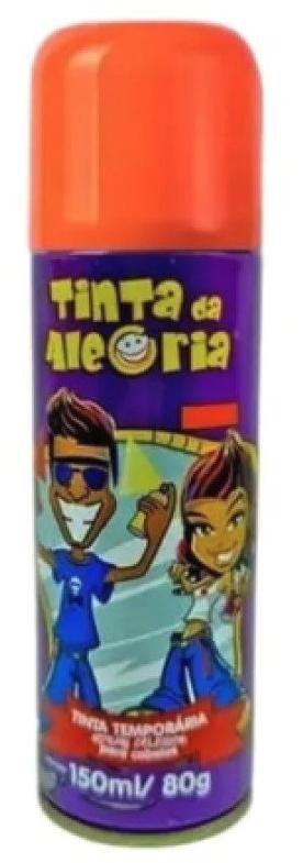 Tinta da Alegria Spray Colorido 150 ml Carnaval Laranja