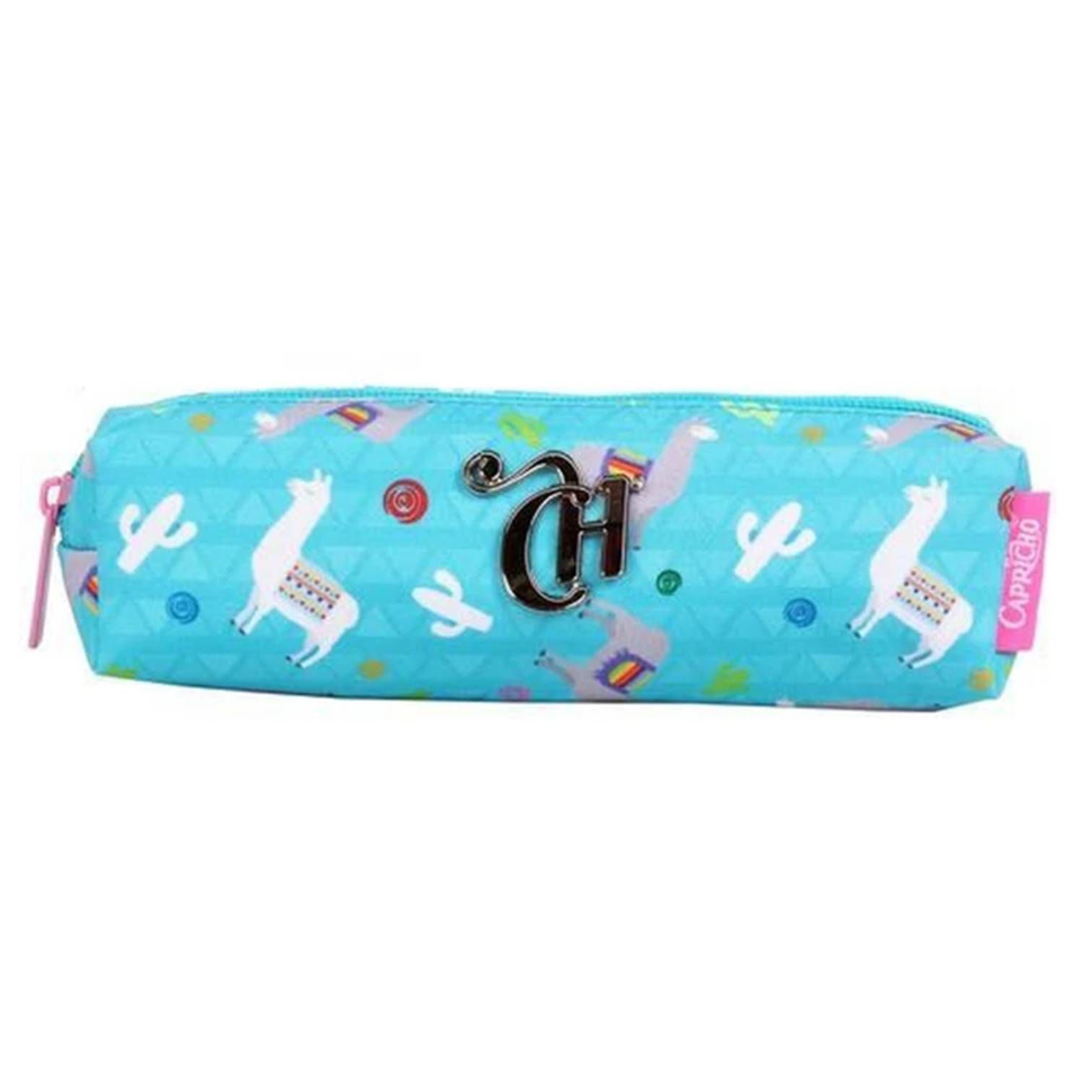 Estojo Escolar Dermiwil-DMW Capricho Lhama Azul