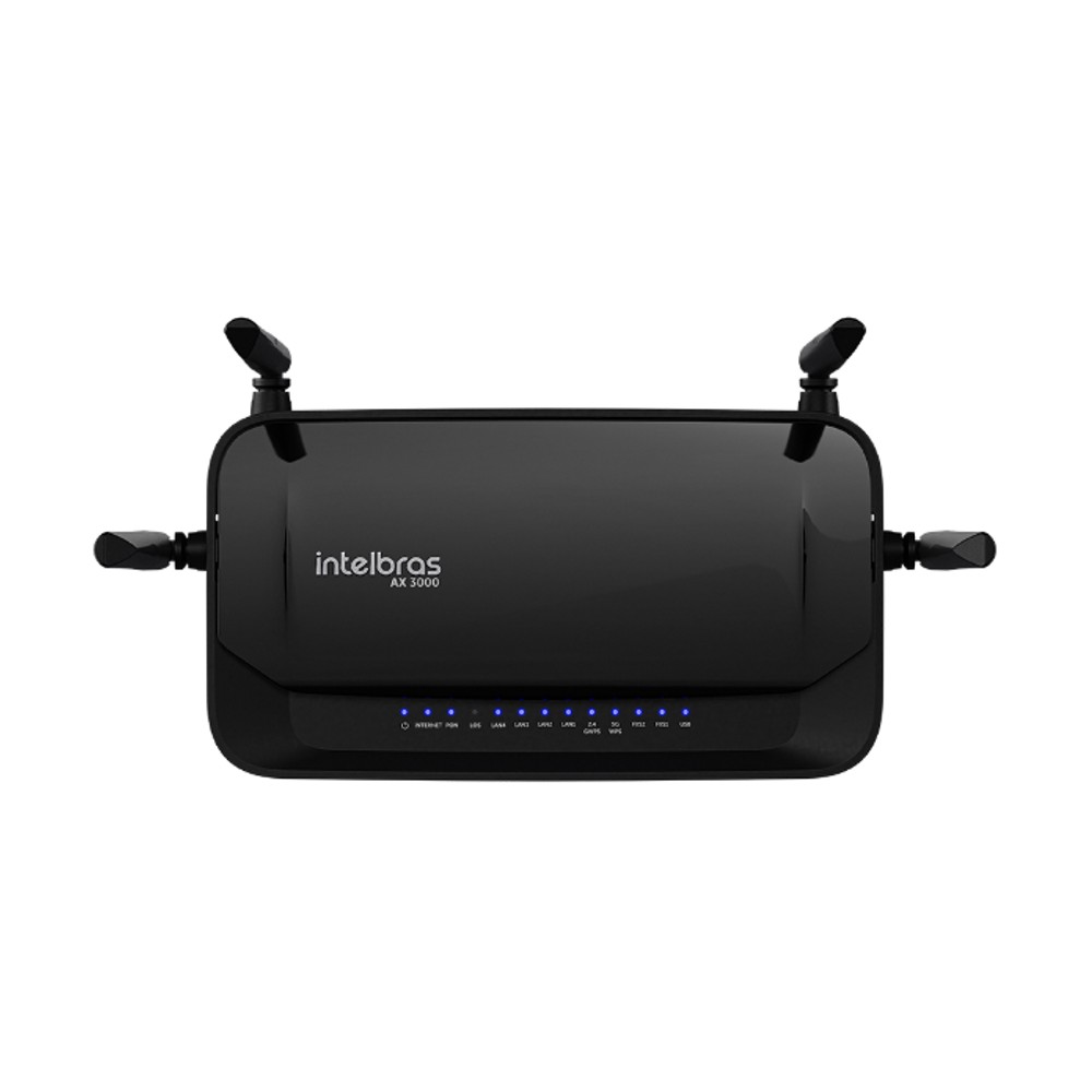 Modem Óptico PON LAN 4 Portas FXS 2 Portas USB 1 Porta WiFiber AX3000V Intelbras