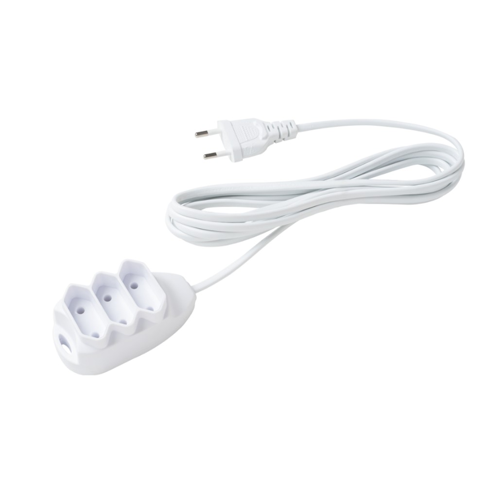 Extensão Elétrica 3 Tomadas 2 Pinos 10A 10m Branca EXT 2010 Intelbras