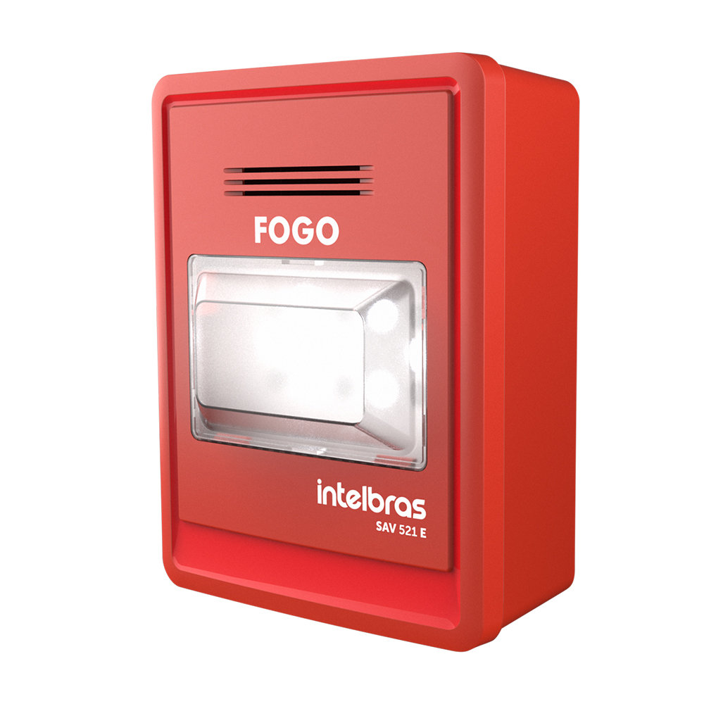 Sinalizador Audiovisual Endereçável SAV 521E Intelbras