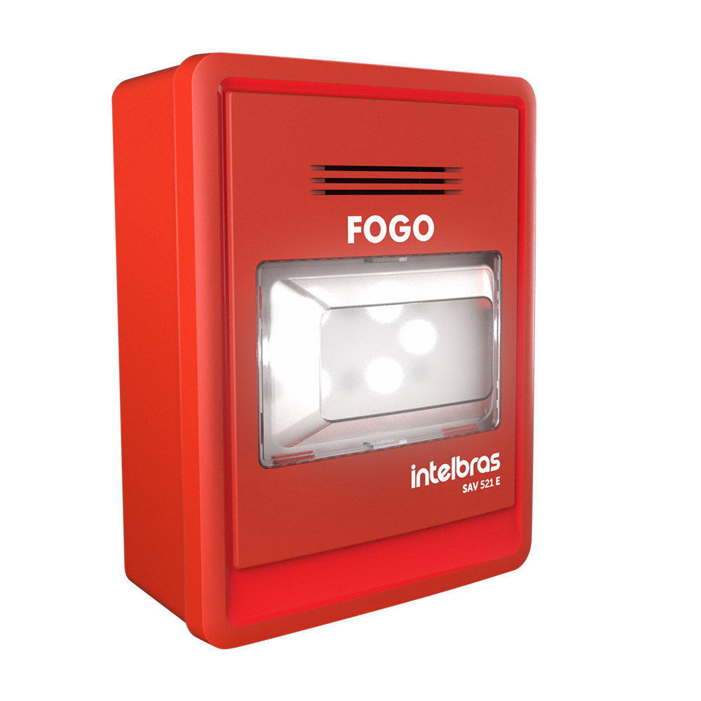 Sinalizador Audiovisual Endereçável SAV 521E Intelbras