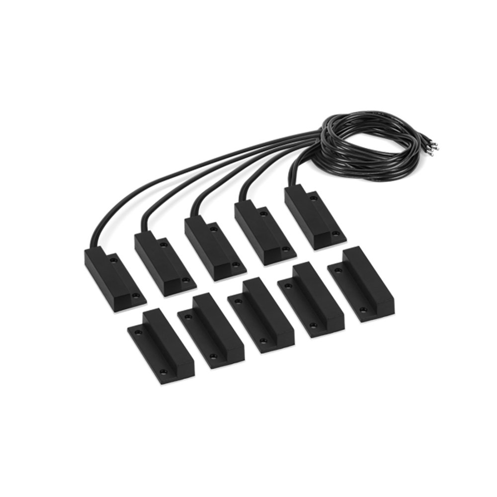 Conjunto Sensor Magnético Com Fio XAS Sobrepor Black Intelbras 5 Peças