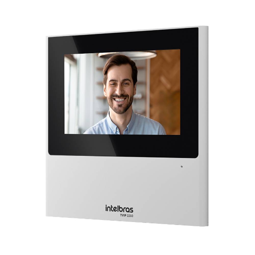 Terminal Interno Video Porteiro TVIP 2210 Branco Intelbras